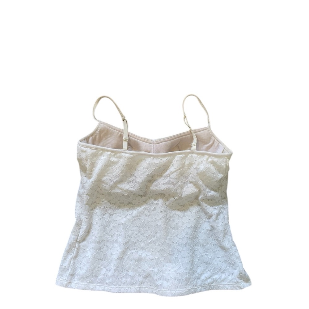 Vintage White Lace Cami W/Built In Bra - Picture 2 of 8